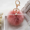 Высокое качество pom pom меховой брелок Rabbit Fur Keyring Bag Charms Keychain